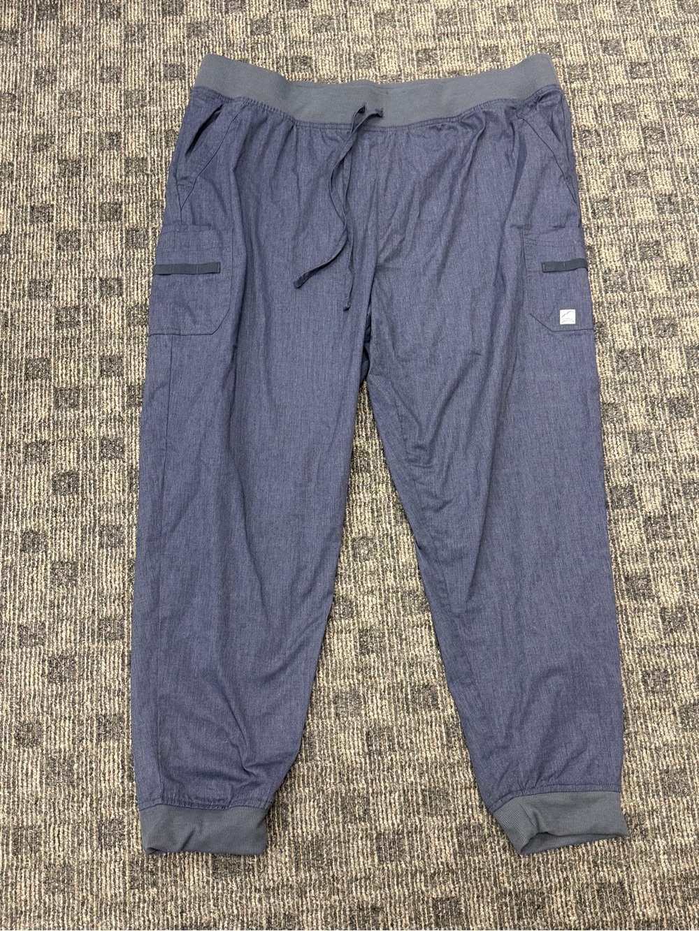 Butter-Soft Stretch 2X Navy Cargo Jogger Scrub Pants Uniform Advantage